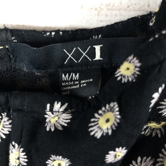 Forever 21 Sunflower Cami Strap Bralett Crop Top M - Picture 6 of 9